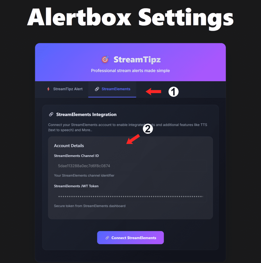 Upi alerts on Livestream using streamelements
